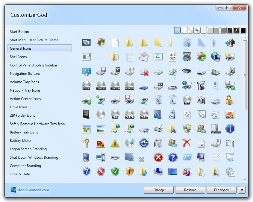 CustomizerGod — замена иконок в любом месте интерфейса Windows