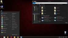 Темно-красная тема для Windows 8